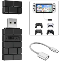 Controller Adapter 2 Converter Dongle for Switch/Switch OLED,Steam Deck,Windows,MacOS,Raspberry Pi,PS5/PS4/PS3 Controller