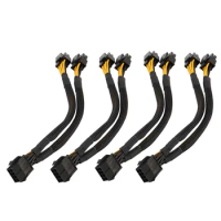 4 Pcs CPU 8 Pin Splitter ATX CPU 8 Pin Female to Dual 8(4+4) Pin Male EPS 12V for Motherboard Power 