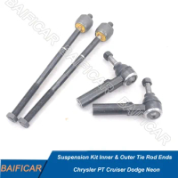 Baificar Brand New 4 Pcs Suspension Kit Inner &amp; Outer Tie Rod Ends 4762861AA 5015316AA For Chrysler PT Cruiser Dodge Neon