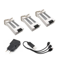 3Pcs 3.7V 1000mAh Li-ion Battery for SJRC S20W T25 RC Drone Quadcopter 903048 3.7Wh with 3-in-1 USB Charger For SJRC S20W