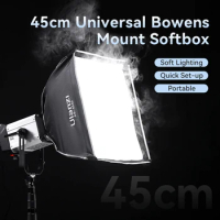 Ulanzi AS-4545 45x45CM Rectangle Honeycomb Grid Softbox with Universal Bowens Mount Dual Diffusers for Photography Studio Flash