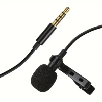 USB Mini Microphone For PC Laptops Type C Lapel Clip-on Microphone For Smart phone 3.5mm Professional Micro Mic For DSLR Camera