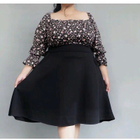 ROK MIDI SKIRT BIG SIZE / ROK MINI JUMBO MAYUNG / ROK LILY FLARE SKIRT / ROK MINI JUMBO Nyaman Scuba