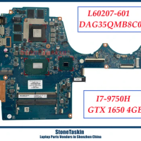 StoneTaskin L60207-601 For HP Pavilion 15-BC Laptop Motherboard MB DAG35QMB8C0 I7-9750H GTX1650 4GB DDR4 Mainboard 100% Tested