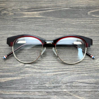Anti-Blue THOM Eyeglasses Frame for Women Vintage Acetate Eye Glasses Men Myiopa Eyewear Oculos