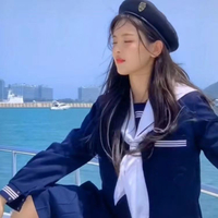 楊超越同款水手服全紺三本夏季jk制服正版基礎款制服套裝學院風女--享樂