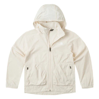 【The North Face 官方旗艦】北面兒童米白色UPF防曬防風外套｜87Z7QLI(抗UV/涼感科技)