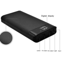 Portable Charger Hard Carrying Case Plastic Power Bank Case Sturdy Power Banks Case Hard Carrying Case