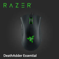 【Razer】雷蛇 煉獄蝰蛇 標準版 DeathAdder Essential有線滑鼠 (RZ01-03850100-R3M1/RZ01-03850200-R3M1)-黑色