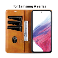 เคสโทรศัพท์ Samsung A15 A35 A55 A05 A05S A06, กระเป๋าใส่โทรศัพท์พร้อมพนัง, ช่องใส่บัตรเครดิตสามช่อง,