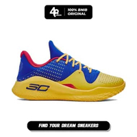 Sepatu Basket Unisex Curry 4 Low Flotro Blue Yellow (3026620-400) Original 45
