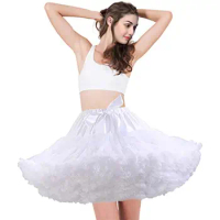 Women's Puffy Tutu Skirt Elastic Waist Tulle Tutu Skirt Fluffy Princess Ballet Dance Underskirt