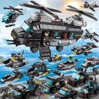 LC - 1000Pcs Mainan Brick Tank WW2 Pesawat Mainan Anak Laki Laki Helicopter