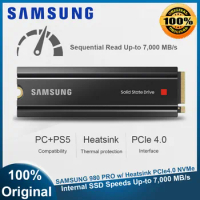 SAMSUNG 980 PRO SSD 1TB 2TB 4TB with Heatsink PCIe Gen 4 NVMe M.2 Internal SSD Solid State Drive for PC Max Speed PS5 Compatible