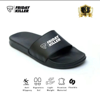 Freeday Killer Sandal Distro Pria Wanita Anti Slip Fullblack Sandal Slippers Dalam Ruangan Luar Ruan