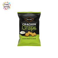 [พร้อมส่ง] [BestBefore 25Jun2026]Jacob's Sour Cream & Chive Cracker Crisps Sharing Bag Snacks 150g เ