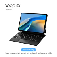 DOQO SX:Samsung Galaxy Tab S7/S8/S8 Plus/S7 FE/S7 Plus Keyboard Case,Backlight Keyboard Protective Cover with Bluetooth Keyboard