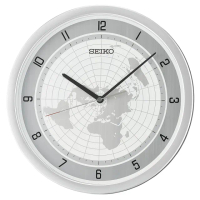 【SEIKO 精工】世界地圖時尚掛鐘 時鐘 日系 推薦(QXA814A)