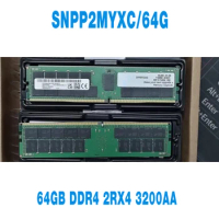 1PCS 1/pcs For DELL 64G 64GB DDR4 2RX4 3200AA RAM SNPP2MYXC/64G ECC RDIMM Server Memory P2MYX 0P2MYX