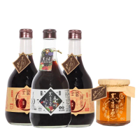 【黑豆桑】減鹽減糖養生美味組(紅金x2+五果淳x1 各500ml+豆瓣醬 300gx1)