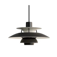 Lampu Gantung Minimalis Scandinavian Japandi Louis Poulsen Replica PH5 Black Hitam