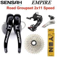 SENSAH EMPIRE 11 Speed Groupset 5 Kits 2x11 Speed 22s Road Groupset R/L Shifter+RD Derailleurs+Sunshine Cassette+VXM Chain