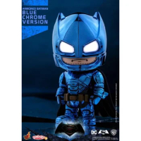 In Stock 100% Original HOTTOYS COSBABY COSB291 BLUE CHROWE VERSION Batman Movie Character Model Collection Artwork Q Version