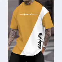 T-Shirt Digital 3D Sukan Lelaki Line Lengan Pendek [COD]