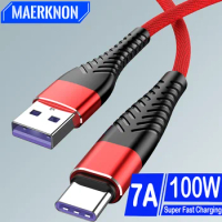 USB Type C Cable 100W Fast Charging Mobile Phone Charge Data Cord For Samsung Xiaomi Huawei POCO Lg Oneplus 7A USB C Data Cable