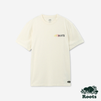 Roots 男裝- GRADIENT BEAVER短袖T恤-椰奶色