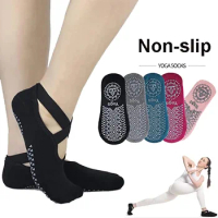 Non-slip Yoga Socks Women Toeless Anti-skid Pilates Shoes Woman