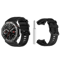 【矽膠錶帶】適用 華米 Amazfit T-Rex 3 專用 手錶 替換 純色 運動 透氣 腕帶
