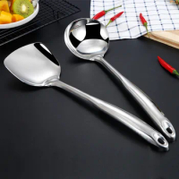 Spatula Stainless Steel Kitchen Utensils Accessories Wok Spatula And Ladle Tool Fried Shovel Cooking Spoon Colander Home tools