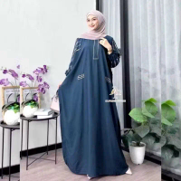 ￼Kaftan ANNA by Nisaa Kaftan Rayon Premium Jumbo Motif Grosir Klamby Busui Dress Abaya Kaftan Lebara