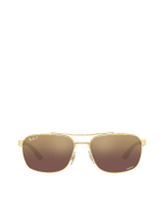 แว่นกันแดดผู้ชาย Liteforce รุ่น RB3701 001/6B 59 เลนส์ปรอทโพลาไรซ์ไล่เฉด สีน้ำตาลทอง-ม่วง