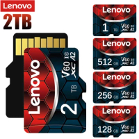Original Lenovo SD Memory Card 2TB Class 10 A2 U3 Micro TF SD Card V30/V60 SD Card Personalized Gift Ideas For Camera/Phone/Ps4