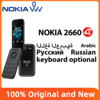 New and Original Nokia 2660 Flip Unisoc T107 2.8inch Display 0.3MP Camera Bluetooth FM Radio 1450mAh Feature Phone Dual SIM