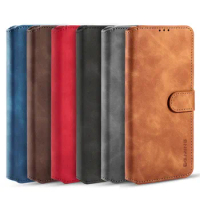 For Oneplus 8T/Oneplus Nord 2 DG.MING Retro Solid Color Flip Leather Card Holder Wallet Case Cover