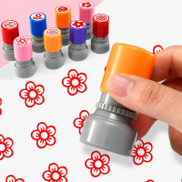 Pocket Students Rewards Rewards Flower Stamp DIY Drawing Toy Positive Review Star Grading Stamp Self