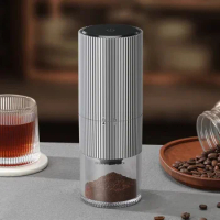 Mongdio Coffee Grinder Electric Coffee Grinder Touch Screen Grinder Silver