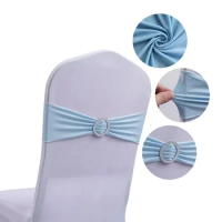 10pcs set Free Chair Back Floral Chair Cover Chair Fabric Elastic StrapChair Back Cover Decoration Bow