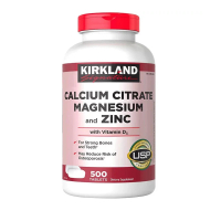 Kirkland Signature -檸檬酸鈣、鎂和鋅 + 維生素D3 (500粒)（EXP 2027）