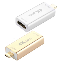 【Bill Case】高階迷你4K 60Hz HDMI 母 轉 Type-C 公 影音轉接頭 鈦金(支持iPhone15 16全新系列)