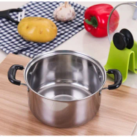 Stainless Steel Pot Double Handle Soup Pot Nonmagnetic Cooking Multi Purpose Cookware Non Stick Pan General Induction Cooker