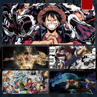 One piece Anime computer desk mat Super large Luffy Ace Roronoa Zoro keyboard pad anime mouse pad 800X300mm 3mm