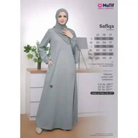 MUTIF Gamis Dewasa Safiqa Grey S Cool Grey