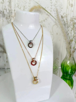 Kalung Titanium Wanita Rantai Itali Model Mirip Perhiasan Emas Asli