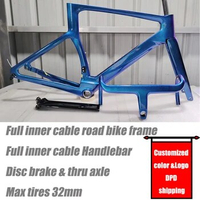 Carbon Road Bike Frame with Disc Brake Full Inner Cable, Coustomized Color Bicycle Frameset