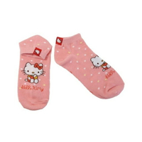 小禮堂 Hello Kitty 成人棉質短襪 22-24cm (粉點點)