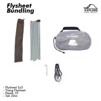 Explore Store Project || Paket Bundling Flysheet 2x3 + Tiang Flysheet